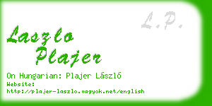 laszlo plajer business card