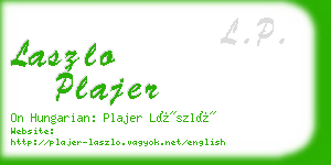 laszlo plajer business card